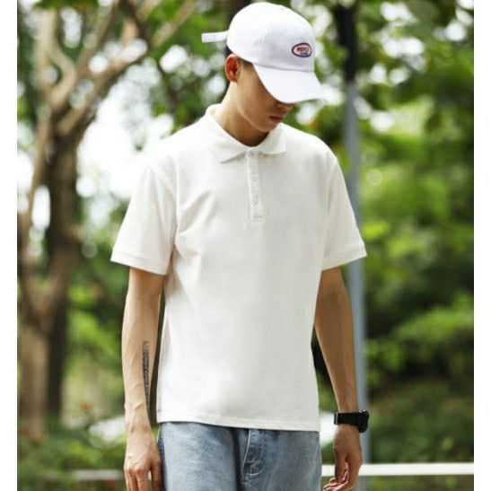 เสื้อโปโลสีขาว-เสื้อคอปก-polo-st02-white