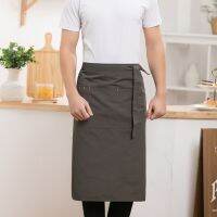 Kitchen Cooking Aprons Work Dining Half-length Long Waist Apron Catering Chefs Ho Waiters Uniform