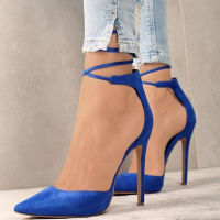 Sexy Pointed Toe Women Shoes Thin High Heels Lace Up Pumps for Wedding Runway Sandals Woman Shoes Big Size 35-43 Zapatos Mujer