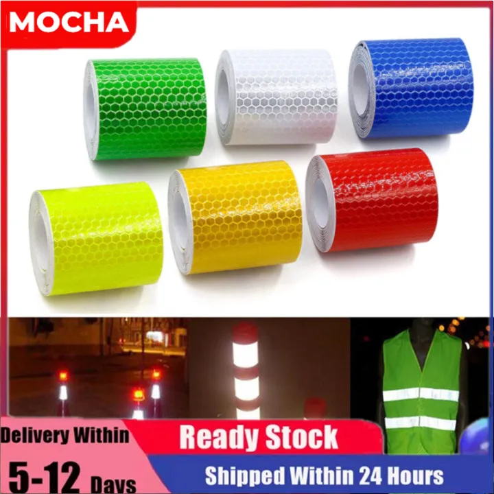 MOCHA【Free Shipping Wholesale】300x5cm Automobile Waterproof Reflector Car Decal Protective Sticker Motorcycle Film Reflective Strip Sticker Self Adhesive Safety Warning Tape