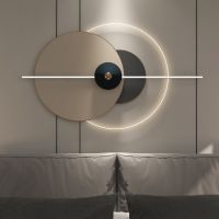 [COD] bedroom wall iron art light luxury decoration hanging bedside background living room dining soft