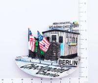 {6shop Department Store} สติกเกอร์ตู้เย็น German Berlin Charlie Checkpoint