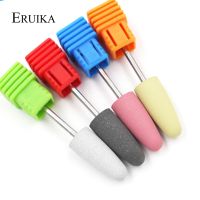 ERUIKA 4pc/set 10x24mm Rubber Silicon Nail Drills Big Head Bit Nail Buffer Mills for Manicure Pedicure Cuticle Clean Tools