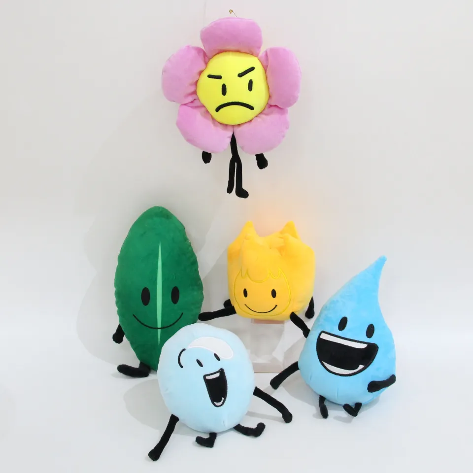 Bfdi Plush Toy Battle For Dream Island Plushie Cartoon Stuffed Animal Plant  Soft Doll Leafy Firey Pillow Gift For Kids Children