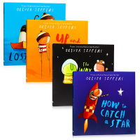 Smart childrens parent-child picture book 4 volumes Oliver Jeffers English original picture book lost and found, up and down, the way back home, how to catch a star audio