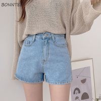 【hot】 Shorts Breathable XS-3XL All-match 3 Colors Waist Fashion Ulzzang Streetwear Denim