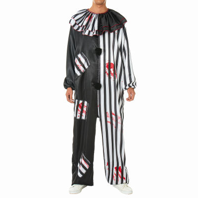 Boyroom ชุดตัวตลกฮาโลวีนใหม่สำหรับเด็กชุดฆ่าน่าขนลุกชุดจั๊มสูทสยองขวัญสำหรับชุดคอสเพลย์2023