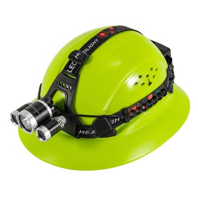 หมวกนิรภัยป้องกันการชนกันของ LOEBUCK พร้อมไฟหน้า LED Super Bright