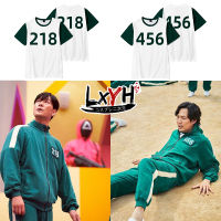 [LXYH- COSER KING] Korea TV Squid Game Jacket T-shirt Sportswear Cosplay เครื่องแต่งกายคอสเพลย์ การ์ตูนอะนิเมะ ชุดแฟนซี