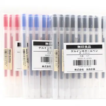 MUJI / GEL INK BALLPOINT PEN / CAP TYPE / 0.38mm / BLACK / 10PCS / Made in  JAPAN for sale online