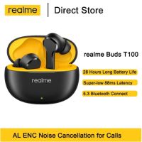 Realme Buds T100บลูทูธ5.3หูฟัง AL ENC เสียงยกเลิกสำหรับการโทร400มิลลิแอมป์ชั่วโมงแบตเตอรี่หูฟัง IPX5หูฟังกันน้ำ