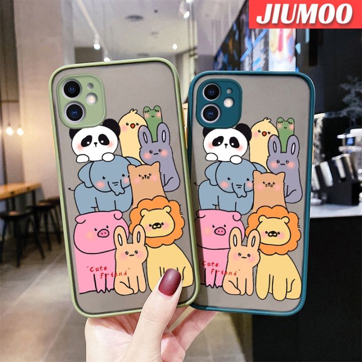 jiumoo-เคสสำหรับ-realme-3-3i-3-pro-เคสโทรศัพท์กันกระแทกแบบบางลายการ์ตูนน่ารักรูปสัตว์เพื่อนแฟชั่นเคสดีไซน์ใหม่ซิลิโคนแข็งคลุมทั้งหมดเคสป้องกันเลนส์กล้อง