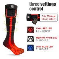 【YD】 DEER Heated Rechargeable Battery Stocking Electric Heating Ski Socks Man Thermal with Warmer Foot