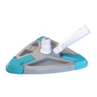 Vacuum Cleaner Head Triangular Pool Head with Side Brush Suction Head Brush Cleaner Swimming Pool Cleaning Tools