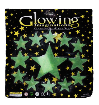 แผ่นติดผนังหรือเพดานเรืองแสงสำหรับเด็ก ดาวประกายดาว Glow in the Dark sticker for kids Star and the Star