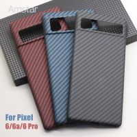 （ใหม่） Amstar พรีเมี่ยมคาร์บอนไฟเบอร์เคสสำหรับ Google Pixel 6 Pro 6a อะรามิดไฟเบอร์บางเฉียบป้องกันการวางพิกเซล6โทรศัพท์ครอบคลุมกรณี