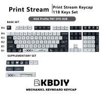 KBDiy 118คีย์/ชุดพิมพ์สตรีมปุ่มกด PBT  XDA โปรไฟล์สวิตช์ MX สีย้อม-ซับ Cs กุญแจสำหรับคีย์บอร์ดเล่นเกมเครื่องจักรกล DIY อุปกรณ์แป้นพิมพ์ที่กำหนดเอง