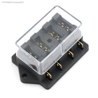 ☫ 4 Way Circuit Standard ATO Blade Fuse Box DC 12V/24V Car Fuse Block Holder Varied Way Flat Plate Fuse Box Car Fuse Accessory