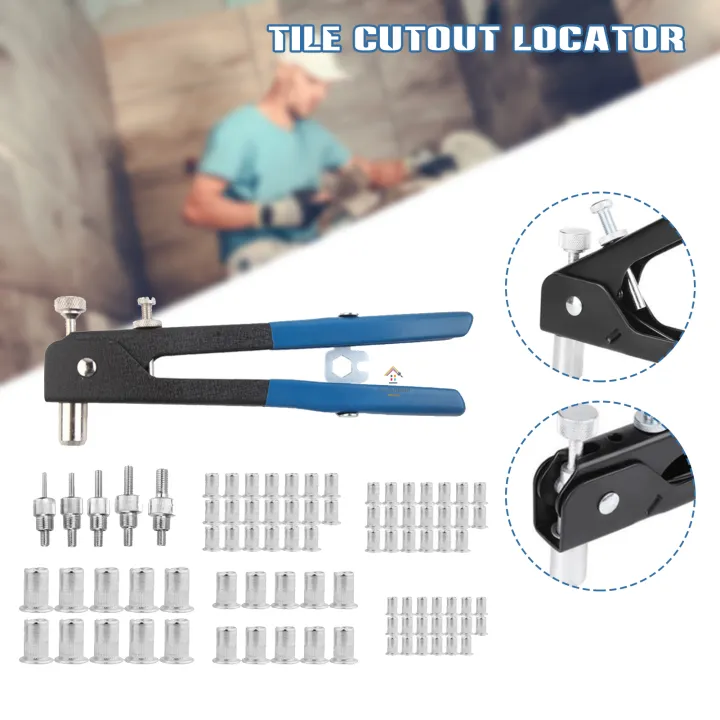 Rivet Nut Tool Kit Thread Hand Riveter Heavy Duty Threaded Insert Rivet