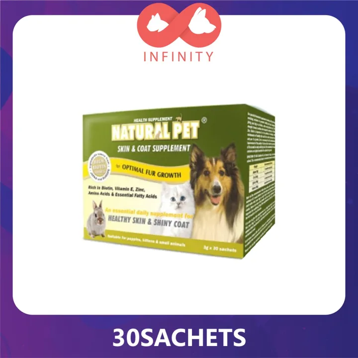 Natural Pet Skin & Coat Supplement For Optimal Fur Growth Dog & Cat