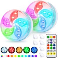 LED swimming pool diving light rgb 5050 remote control big knob light Bauhinia 11 lights aquarium fish tank atmosphere lamp