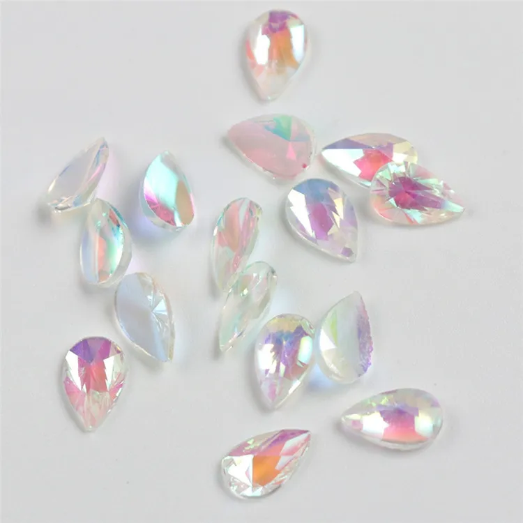 100Pcs/Lot Multi-Shapes Nail Rhinestones Shiny Glass Diamond Nail Crystals  Colorful Nail Gems Rhinestones for