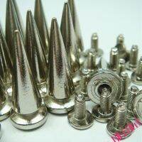 【CW】 New arrival100pcs/lot 10x25mm Alloy Cone Screwback Spikes Rivets Studs Punk Biker shoe B2110