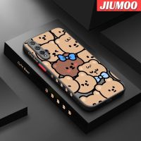 เคส JIUMOO สำหรับ Huawei Nova 5T Honor 20 Pro,เคสรูปโบว์หูกระต่ายการ์ตูนหมีบางขอบสี่เหลี่ยมด้านข้างดีไซน์ใหม่กันกระแทกเคสมือถือแข็งปลอกซิลิโคนคลุมทั้งหมดกล้องป้องกันการกระแทกเคสนิ่ม