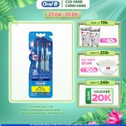 Bàn Chải Đánh Răng ORAL-B Cao Cấp Trắng Sáng 3D White - Vỉ 3 Cái