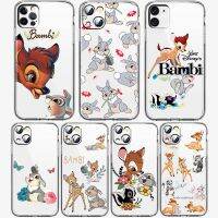 {L electronic shell} Bambi การ์ตูนดิสนีย์กรณีโทรศัพท์สำหรับ iPhone iPhone 14 13 12 11 Pro Max X XR XS 8 7 6ซิลิโคนใสปกเชลล์ C Oque Capa