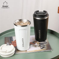 SWEEJAR 304สแตนเลสร้อนแก้ว510มิลลิลิตรสองชั้นถ้วยกาแฟรั่วซึมขวดเทอร์โมขวดสำหรับน้ำผลไม้นม