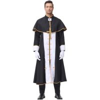 [0630]M-XL Mens Clerical Dress Roman Wizard Clothing Robe Carnival Party Clothing performance wear Animation  costume ball stage wear Halloween  cosplay role-playingComic  costumeTH