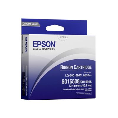 Epson S015508 ผ้าหมึกพร้อมตลับของแท้ Original Ribbon - LQ-670 LQ-680 LQ-680C 680pro