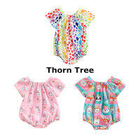 Thorn Tree ทารกแรกเกิดหญิง Romper แขนสั้นคอเรือ Jumpsuits ฤดูร้อน Bodysuits เสื้อผ้า