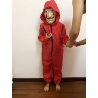 พร้อมส่ง!! ชุดนักโทษ+หน้ากากฟรี ทรชนคนปล้นโลก La casa de papel Dali mask jump suit dali money heist