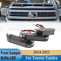 3Pcs ด้านหน้า Grille LED Light สำหรับ Toyota Tundra TRD Pro Crew Cab 2014-2021 Grille Amber Light DRL ตกแต่งกันน้ำ IP67