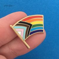 [LWF HOT] ‿Love Pride Rainbow Pins ธงเคลือบขาเข็มกลัด Intersex ป้ายเสื้อผ้าเข็มกลัดปกเสื้อคู่เครื่องประดับของขวัญ