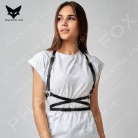 【YF】☁▣  Fashion Harness Chest Corset Pu Leather Suspenders for Punk Fetish Clothing Gothic