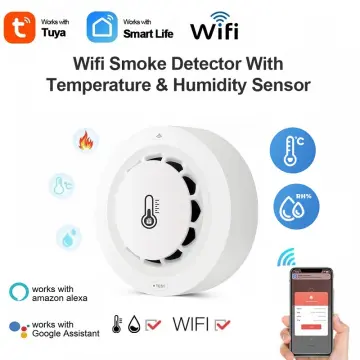 SMATRUL Tuya WiFi Smoke Detector with Temperature and Humidity Sensor