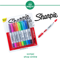 Sharpie - ชาร์ปี้ Permanent Marker ปากกามาร์คเกอร์กันน้ำ รุ่น Twin Tip แพ็ค 9 ด้าม