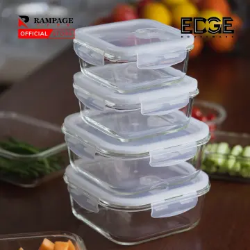 Glass Food Storage Containers with Lids - Hinged Locking Lids - 100% Leak  Proof Glass Meal-Prep Containers Great for Lunch