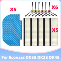 (Ready Stock)For Ecovacs Ozmo Slim 10,Slim11,DK35 DK33 DK45 DK36 Side Brush Hepa Filter Mop Cloth Rag Vacuum Cleaner Replacement Part Accessory