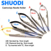 2021Dental Orthodontic Castroviejo Needle Holder Surgical Ligature Forming Tweezer Fine Beak Handle with lock Dentist Instrument