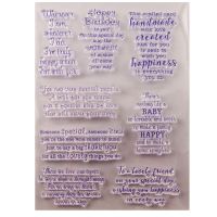 Blessing Quotes Silicone Clear Seal Stamp DIY Scrapbooking Embossing Photo Album Decorative Paper Card Craft Art Handmade Gift