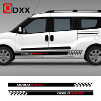 2PCS Car Side Door Line Stickers For Fiat Doblo Cargo 2 Tuning Auto Accessories Camper Van Stripes Letter Graphics Vinyl Decals