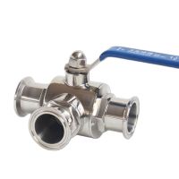 【hot】◄◈❀  Sanitary way valve 2-1/2  63mm stainless steel Food grade clamp Ferrule connect ball