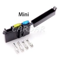 1 Set 2 Way Mini Blade Type Fuse Holder Small In-line InLine Fuse Holders With Crimp Terminal