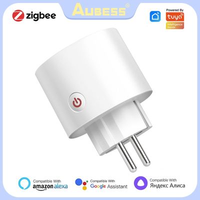 【NEW Popular89】 Aubess 20APlugZigbee3.0PowerEnergy Monitor Outlet สำหรับ TuyaLife APPAlexaHome