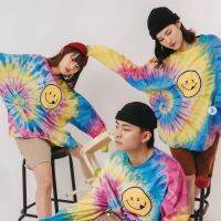 LIFE PROJECT X KimCo selected เสื้อแขนยาวโอเวอร์ไซส์ มัดย้อม  IM FEELING WONDERFUL