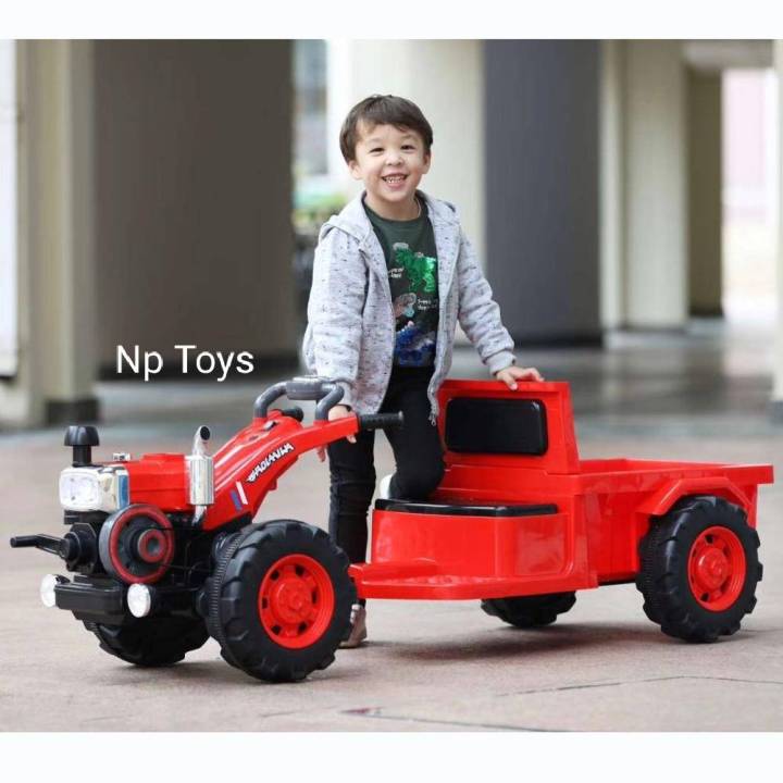 toykidsshop-รถแบตเตอรี่เด็ก-รถแทรคเตอร์-รถไถนา-รถอิแต๊ก-รุ่นใหม่ขนาด2มอเตอร์-tractor-no-2080